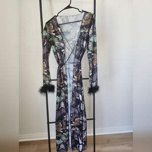 Butterfly Duster with Fur Sleeves